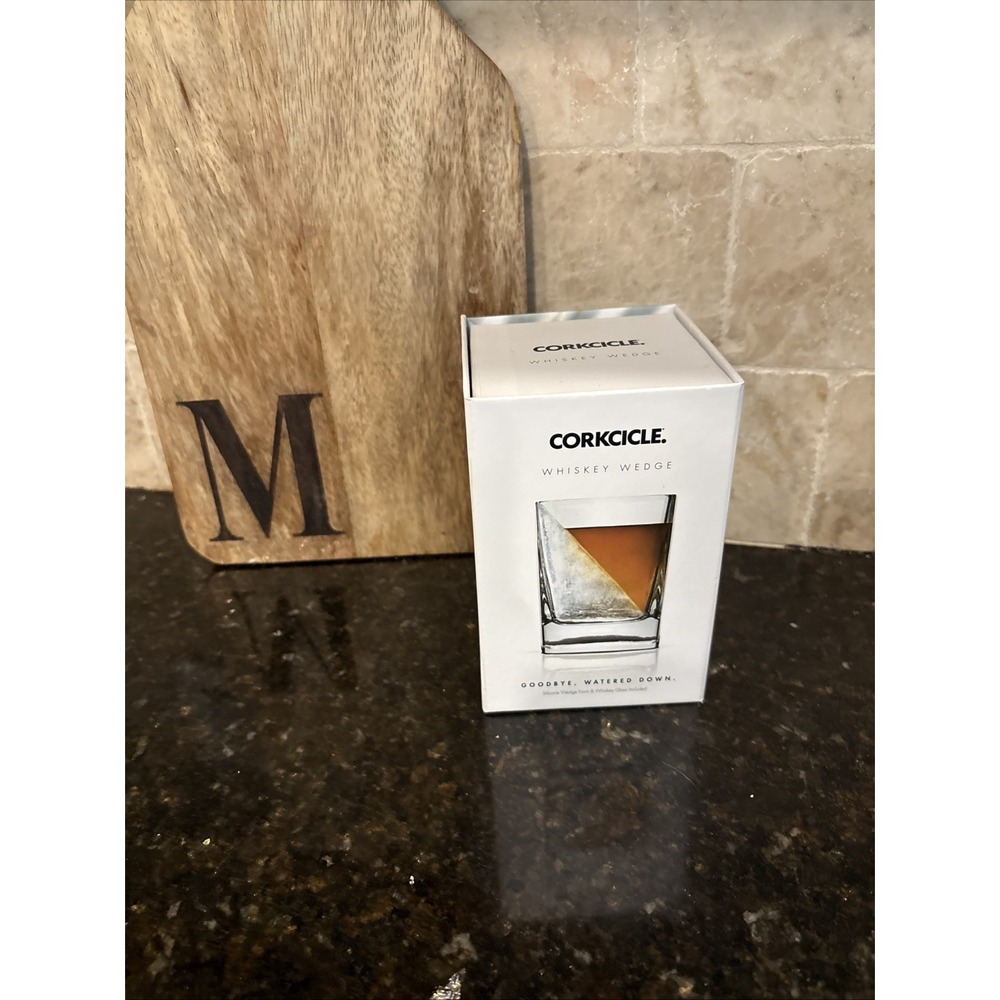 Corkcicle Whiskey Wedge Glass & Silcone Mold NEW Crate Barrel Drink